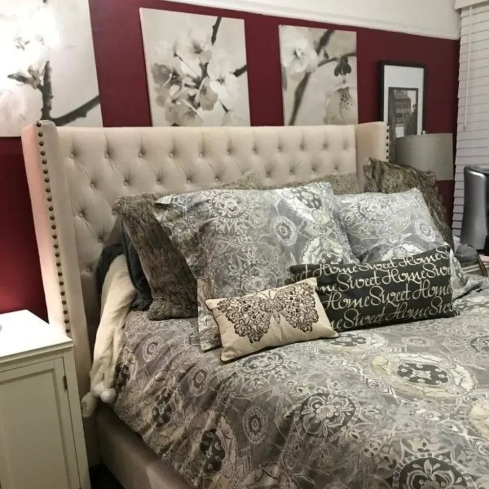 Pottery Barn Jacquelyn Medallion Organic Sateen Duvet KING Gray Beige
